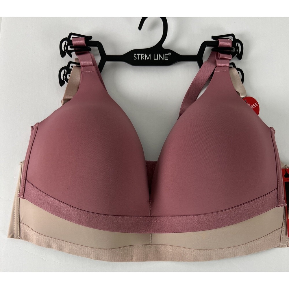 STRM Line Shaping Bras Size 42D 2 Pack Full Figure 591158FF Comfort Wirefree B15